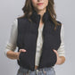 High Neck Puffer Vest - Leur Beau Monde Boutique