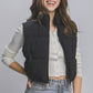 High Neck Puffer Vest - Leur Beau Monde Boutique