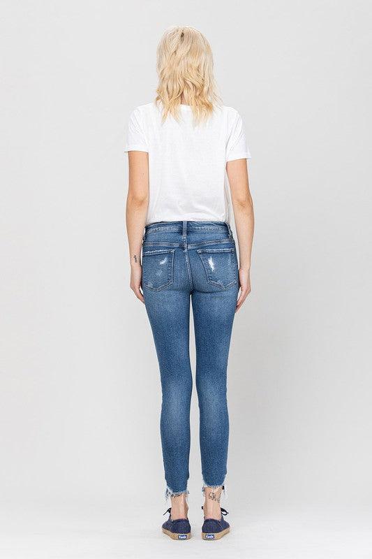 High Rise Ankle Skinny Hem Detail - Leur Beau Monde Boutique