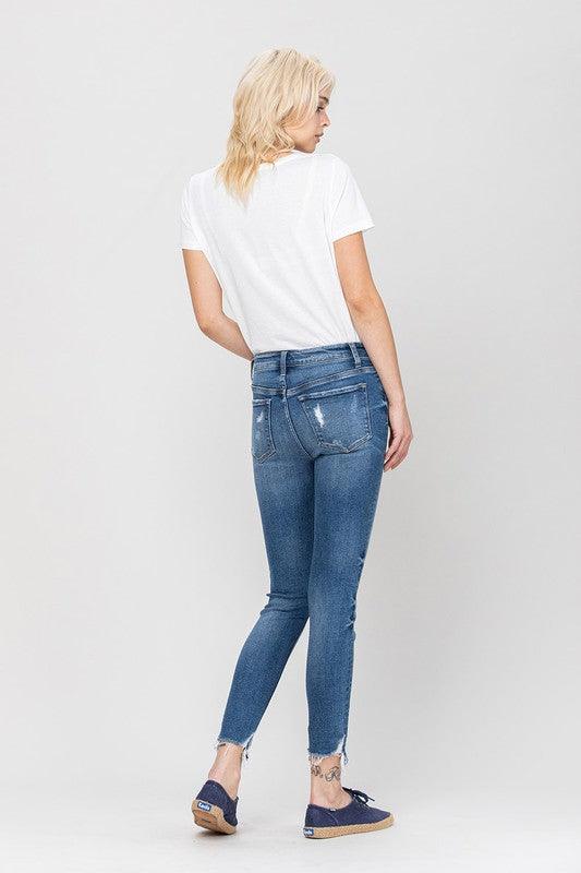 High Rise Ankle Skinny Hem Detail - Leur Beau Monde Boutique