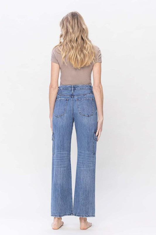 High Rise Dad Cargo Jeans - Leur Beau Monde Boutique