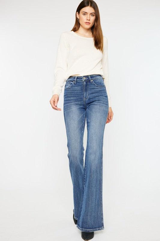 High Rise Flare Jeans - Leur Beau Monde Boutique