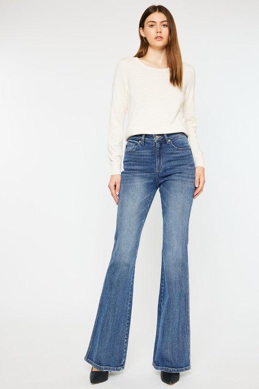 High Rise Flare Jeans - Leur Beau Monde Boutique