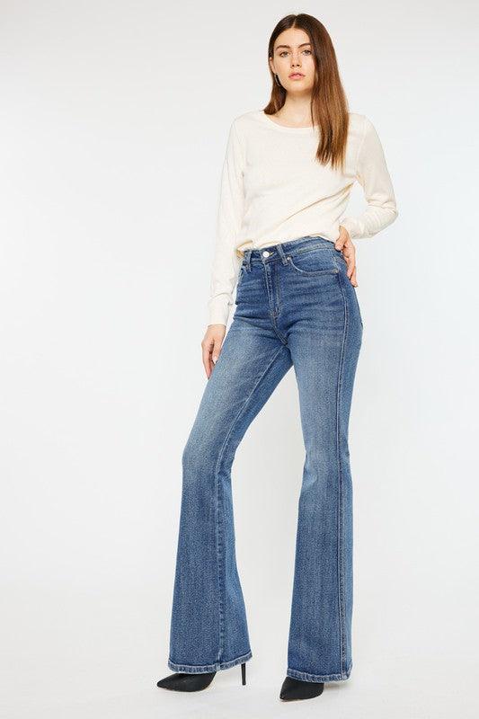 High Rise Flare Jeans - Leur Beau Monde Boutique