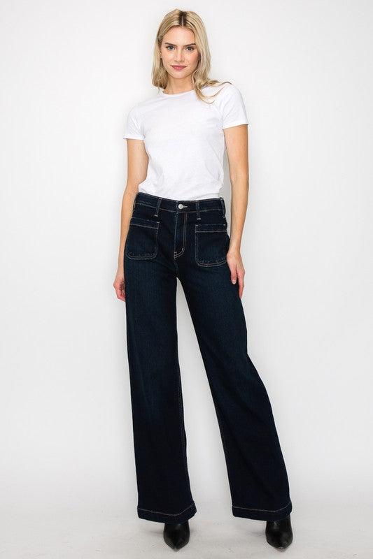 HIGH RISE MODERN WIDE JEANS - Leur Beau Monde Boutique