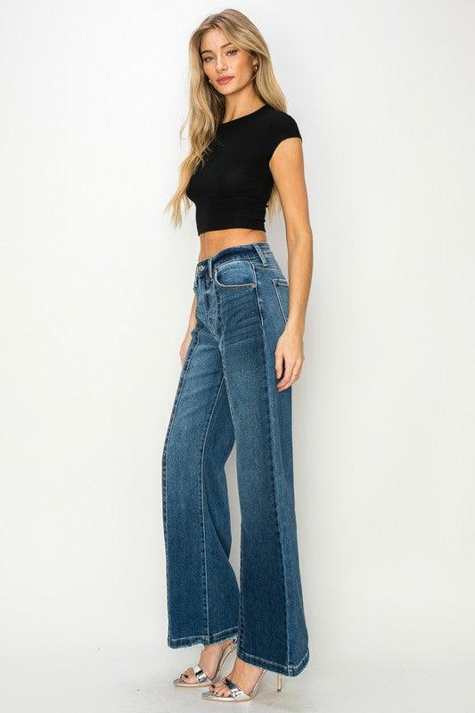 HIGH RISE RELAXED FLARE JEANS - Leur Beau Monde Boutique