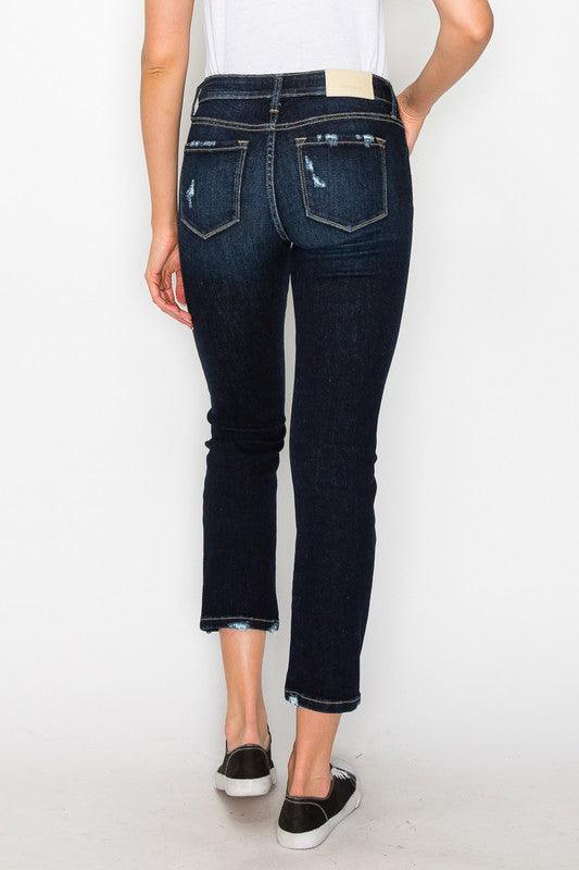 HIGH RISE SKINNY STRAIGHT JEANS - Leur Beau Monde Boutique