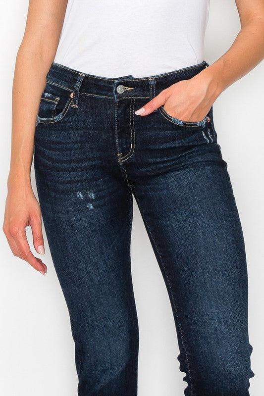 HIGH RISE SKINNY STRAIGHT JEANS - Leur Beau Monde Boutique