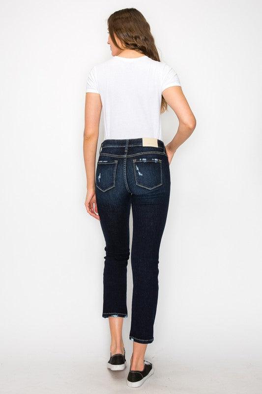 HIGH RISE SKINNY STRAIGHT JEANS - Leur Beau Monde Boutique