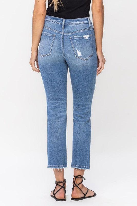 High Rise Slim Straight Jeans - Leur Beau Monde Boutique