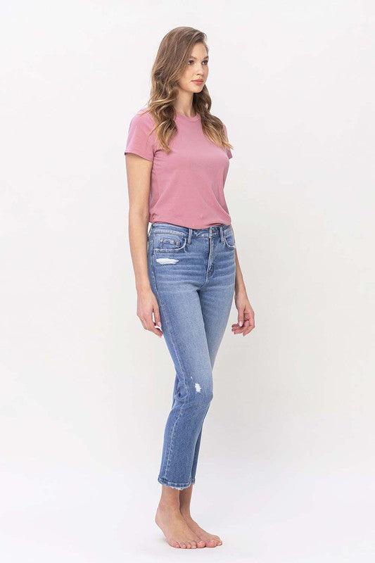 High Rise Slim Straight Jeans - Leur Beau Monde Boutique