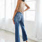 High Rise Slim Wide Leg Jeans - Leur Beau Monde Boutique