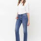 High Rise Straight Jean With Raw Hem - Leur Beau Monde Boutique