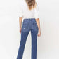 High Rise Straight Jean With Raw Hem - Leur Beau Monde Boutique