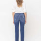 High Rise Straight Jean With Raw Hem - Leur Beau Monde Boutique