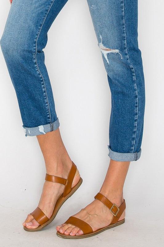 HIGH RISE TAPERED LEG JEANS - Leur Beau Monde Boutique