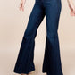 High Waisted Wide Mermaid Flare Denim Jeans - Leur Beau Monde Boutique