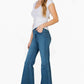 High Waisted Wide Mermaid Flare Denim Jeans - Leur Beau Monde Boutique