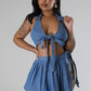 Jade Denim Set in Medium Blue - Leur Beau Monde Boutique