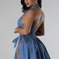 Jade Denim Set in Medium Blue - Leur Beau Monde Boutique