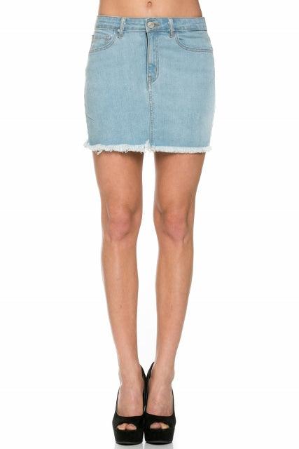 jean mini skirts - Leur Beau Monde Boutique