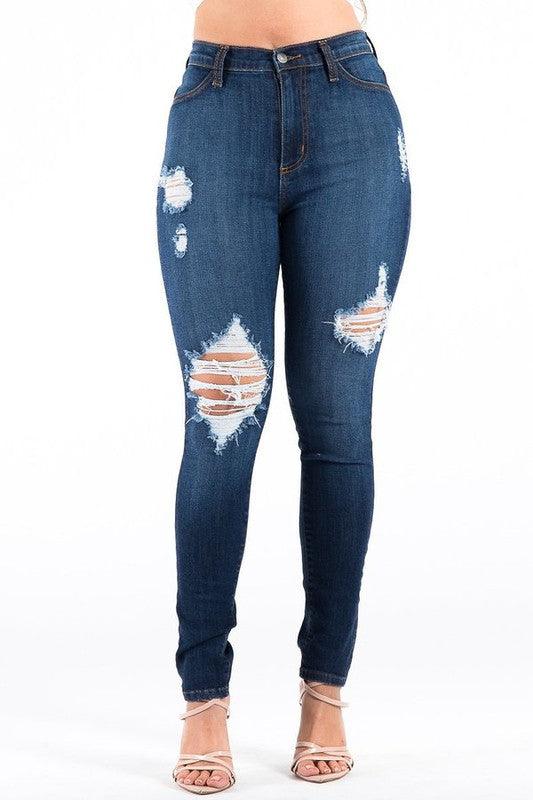 KYLIE SKINNY JEAN IN DARK WASH - Leur Beau Monde Boutique