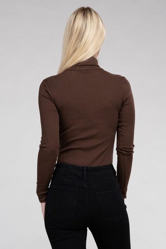 Long-Sleeve Turtleneck Bodysuit - Leur Beau Monde Boutique