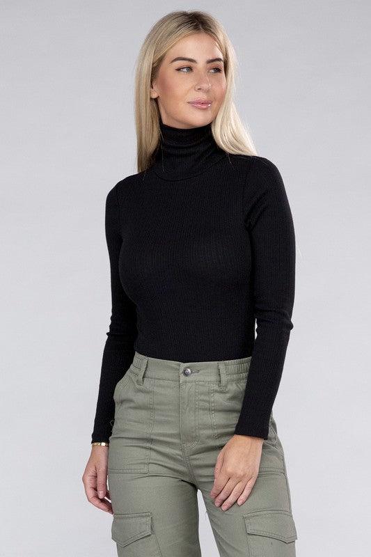 Long-Sleeve Turtleneck Bodysuit - Leur Beau Monde Boutique