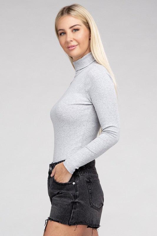 Long-Sleeve Turtleneck Bodysuit - Leur Beau Monde Boutique