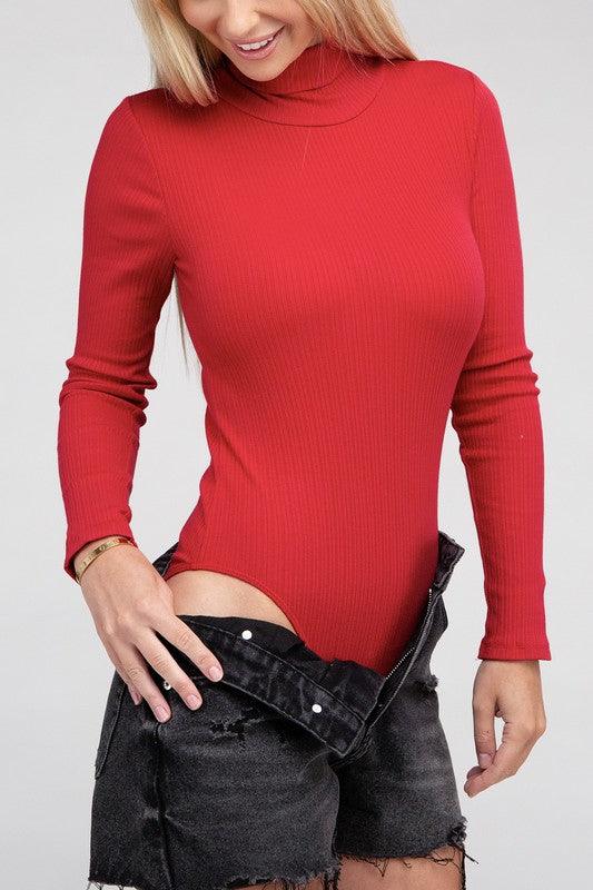 Long-Sleeve Turtleneck Bodysuit - Leur Beau Monde Boutique