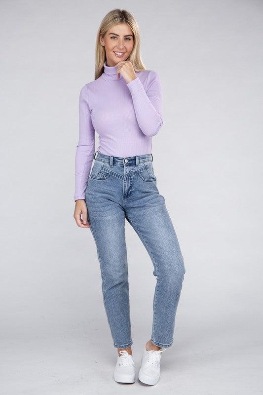 Long-Sleeve Turtleneck Bodysuit - Leur Beau Monde Boutique