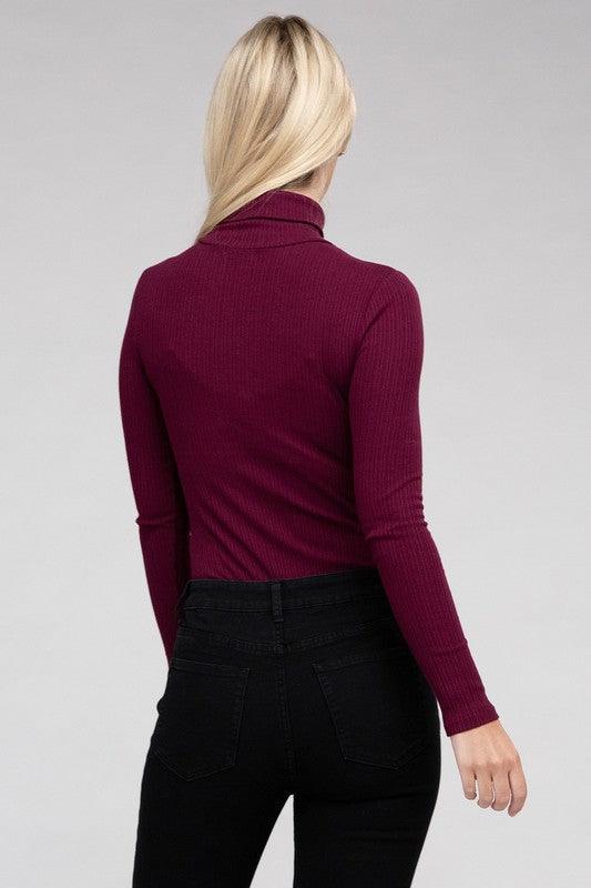 Long-Sleeve Turtleneck Bodysuit - Leur Beau Monde Boutique