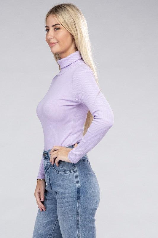 Long-Sleeve Turtleneck Bodysuit - Leur Beau Monde Boutique