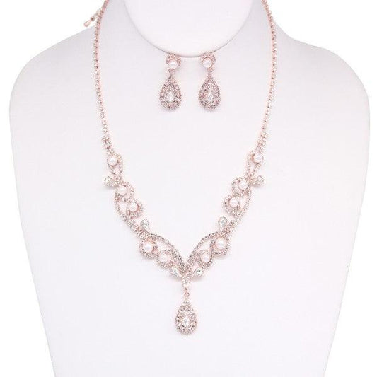 LUXURY NECKLACE AND EARRING SET - Leur Beau Monde Boutique