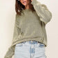 Mineral Wash Distressed Sweater - Leur Beau Monde Boutique