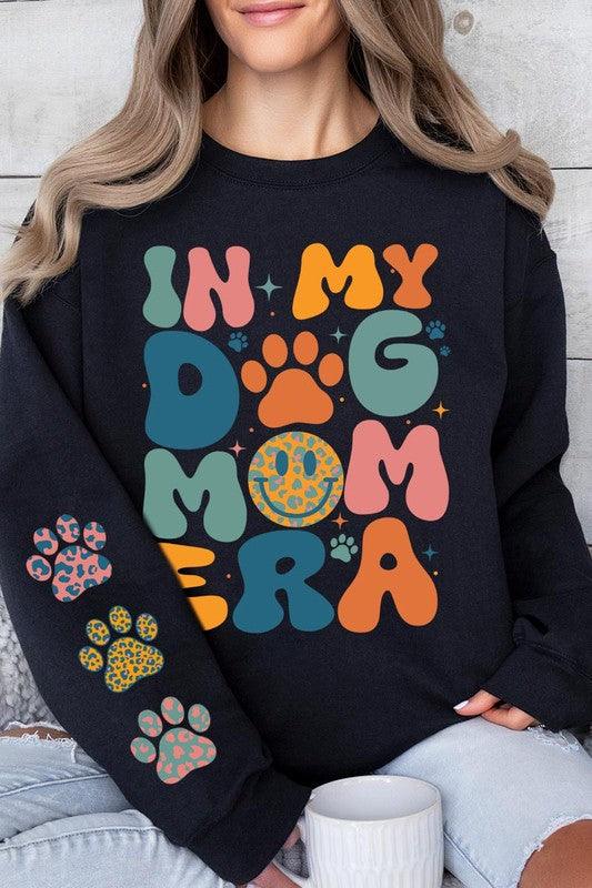 My Dog Mom Era Sleeve Graphic Fleece Sweatshirts. - Leur Beau Monde Boutique