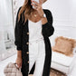 Plus Eyelet sweater button crochet knit cardigan - Leur Beau Monde Boutique