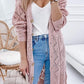 Plus Eyelet sweater button crochet knit cardigan - Leur Beau Monde Boutique