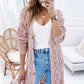 Plus Eyelet sweater button crochet knit cardigan - Leur Beau Monde Boutique