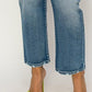 PLUS-HIGH RISE STRETCH DISTRESSED ANKLE STRAIGHT - Leur Beau Monde Boutique