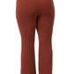 Plus Premium Cotton Fold Over Yoga Flare Pants - Leur Beau Monde Boutique