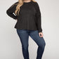 Plus Ribbed Brushed Melange Hacci Sweater - Leur Beau Monde Boutique