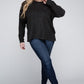 Plus Ribbed Brushed Melange Hacci Sweater - Leur Beau Monde Boutique