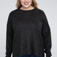 Plus Ribbed Brushed Melange Hacci Sweater - Leur Beau Monde Boutique