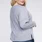 Plus Ribbed Brushed Melange Hacci Sweater - Leur Beau Monde Boutique