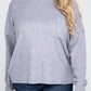 Plus Ribbed Brushed Melange Hacci Sweater - Leur Beau Monde Boutique