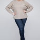 Plus Ribbed Brushed Melange Hacci Sweater - Leur Beau Monde Boutique