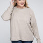 Plus Ribbed Brushed Melange Hacci Sweater - Leur Beau Monde Boutique