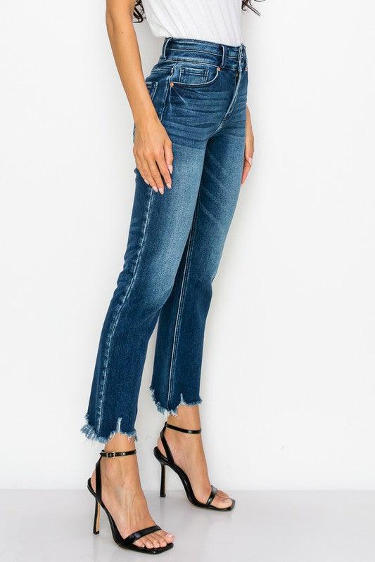 PLUS SIZE - HIGH RISE DOUBLE WAIST BAND JEANS - Leur Beau Monde Boutique