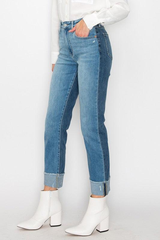 PLUS SIZE - HIGH RISE STRAIGHT JEANS - Leur Beau Monde Boutique